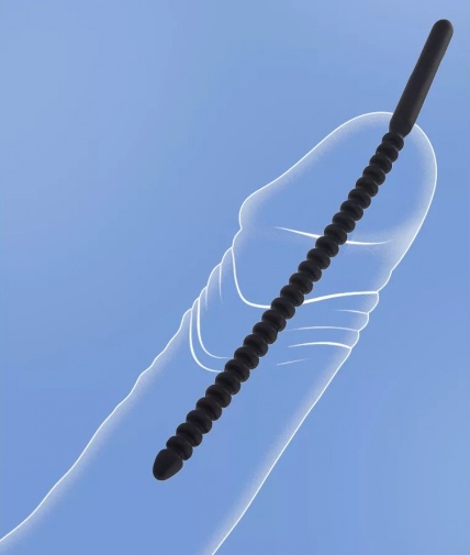 MT - 螺紋尿道塞 套裝 - 黑色 照片