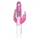 Hustler - Slim Double Penetration Rabbit with Vibrating Anal Beads - Pink photo-2