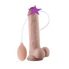 Lovetoy - Soft Ejaculation Cock With Ball 9" - Flesh photo