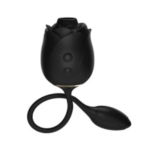 Fifty Shades of Grey - Dark Rose Suction Vibrator - Black 照片