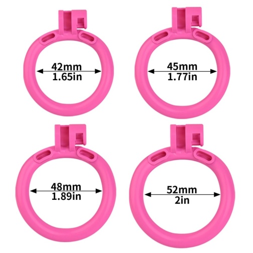 FAAK - Resin Chastity Cage 45mm w Catheter - Pink 照片