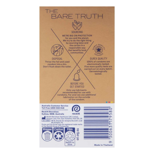 Durex - Invisible Ultra Thin L-size Condoms 10's Pack photo