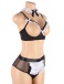 Ohyeah - Maid Open Bra Set - Black - M photo-5