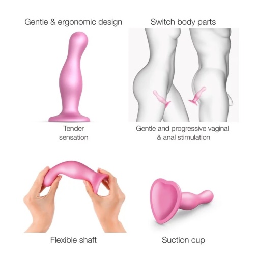 Strap-On-Me - Curvy Dildo Plug S - Sugar Pink 照片