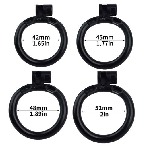 FAAK - Chastity Cage 45mm w Catheterization Hood - Black 照片