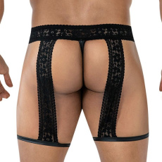 Cut4men - Lacey Men Garter - Black - M 照片