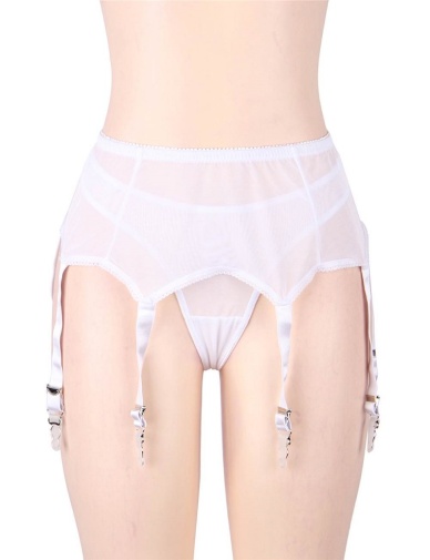 Ohyeah - Lace Garter Panty - White - XL 照片