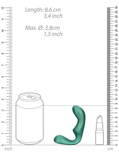 Ouch - Pointed Prostate Massager - Metallic Green photo