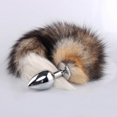 MT - Anal Plug S-size with Red fur tail photo