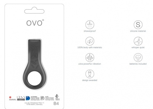 Ovo - B4 Vibro Ring - Grey photo