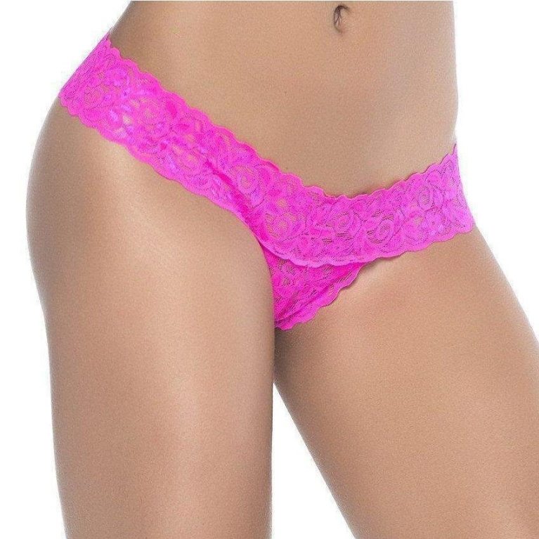 Mapale - 99 Peek-A-Boo Thong - Pink - M photo