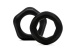 So Divine - Joy Silicone Rings 2pcs - Black photo-2