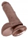 King Cock - 8" Cock With Balls - Brown photo-5