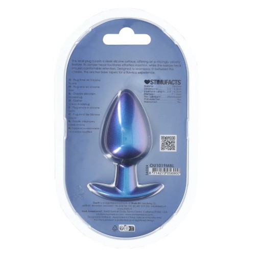 Ouch - Smooth Anal Plug L - Metalic Blue photo