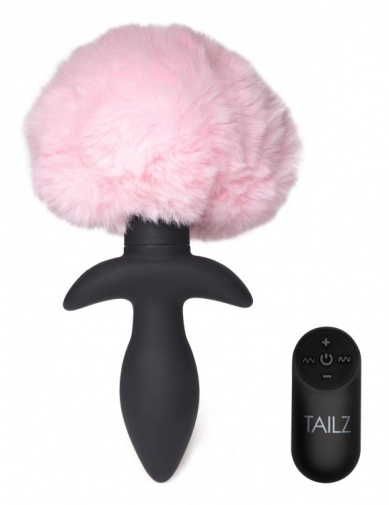 Tailz - Waggerz 遥控摇摆震动兔子尾巴后庭塞 - 粉红色 照片