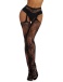 Ohyeah - Floral Pantyhose - Black - 3XL photo