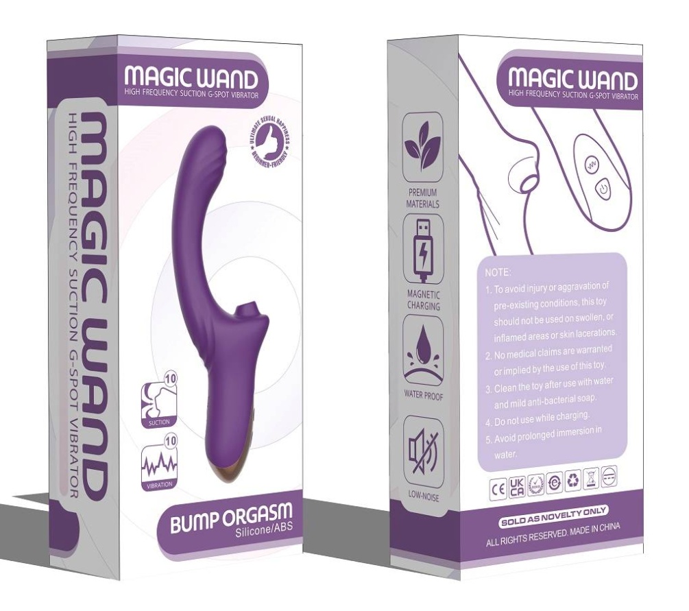 10 speeds Vibration
10 speeds Suction... Secwell - Magic Sucking Vibrator - Purple photo-12