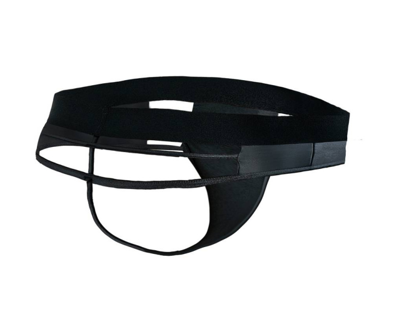 Cut4men - Wired String 男仕护裆丁字内裤 - 黑色 - 中码 照片