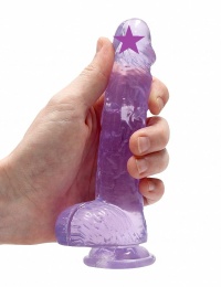 RealRock - 6" Realistic Dildo w Balls - Purple 照片