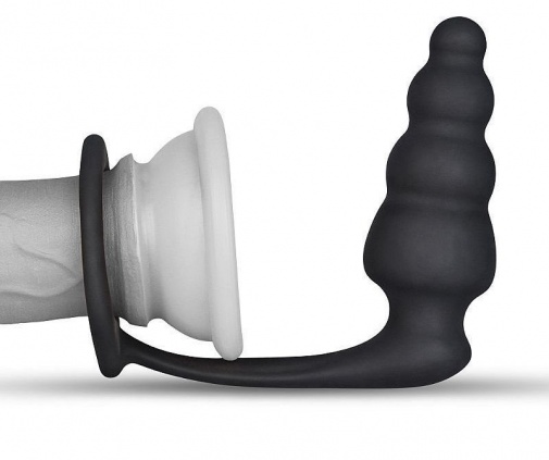 Lovetoy - Combo Master Cockring Plug - Black photo