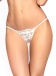 Obsessive - 880-THO-2 細帶蕾絲丁字褲 - 白色 - L/XL 照片