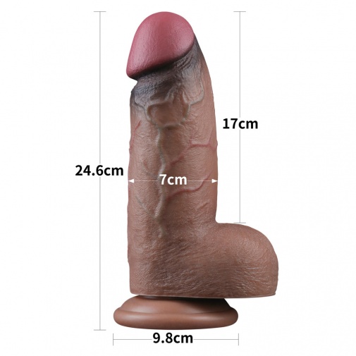 Lovetoy - 9.5" XXL Dual Layered Cock - Brown photo