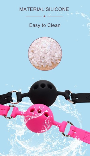 MT - 透氣球狀口塞 - 粉紅色 照片