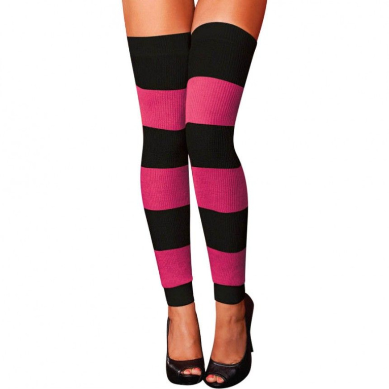 Hustler - Leg Warmer - Pink-Black photo