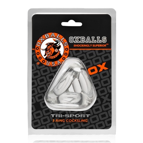 Oxballs - Tri-Sport Cocksling - Clear photo
