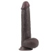 Lovetoy - 9'' Sliding Skin Dual Layer Dong - Brown photo-11