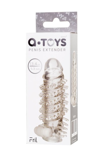 A-Toys - Fril Vibro Sleeve 13.4cm - Clear photo