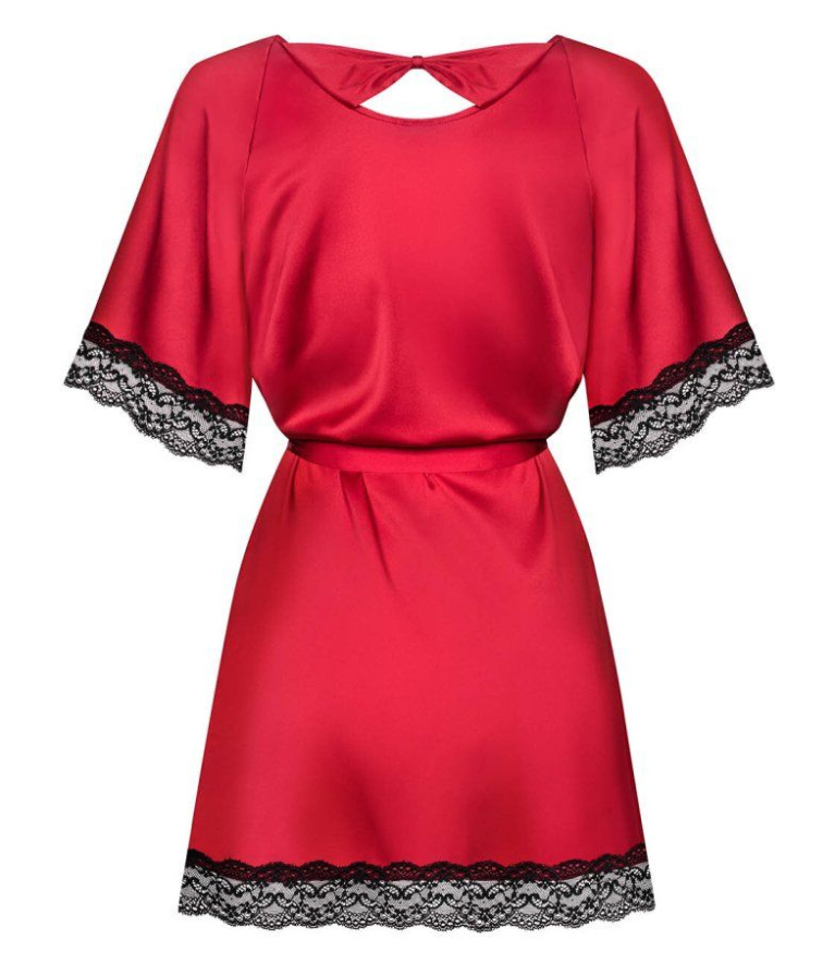 Obsessive - Sensuelia Robe - Red - L/XL photo