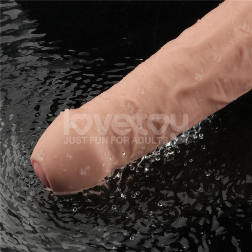 Lovetoy - 9" Real Softee Vibro Dildo - Flesh photo