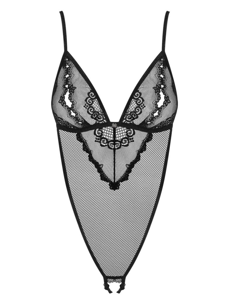 Obsessive - Millagro 开裆连体内衣 - 黑色 - L/XL 照片