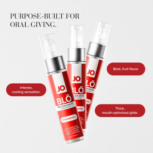 JO - Blo 草莓风味口交凝胶 - 30ml 照片