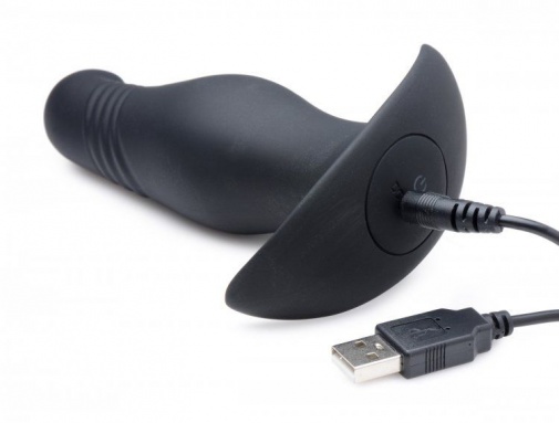 Thump It - Kinetic Thumping 7x Rippled Anal Plug - Black photo