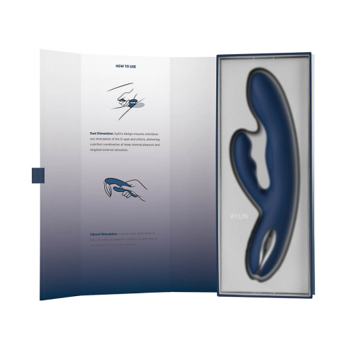 SVAKOM - Aylin Rabbit Vibrator - Dark Blue photo