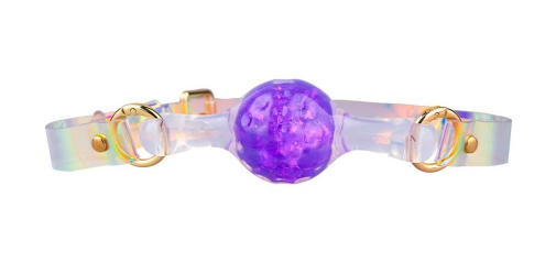 FAAK - Bead Lock Ball Gag S - Purple photo