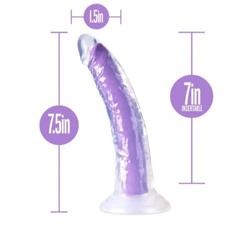 Neo Elite - Glow in the Dark Light Dildo 19cm - Neon Purple photo