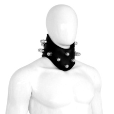 Kiotos - Spikey Nuts Leather Collar - Black 照片