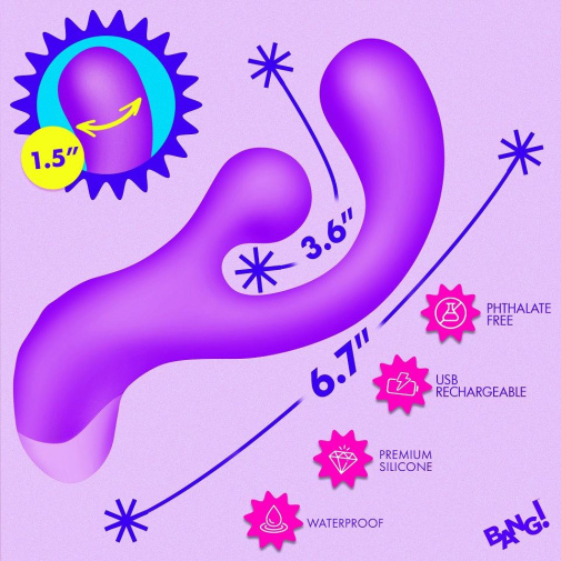 Bang! - Gyro Rabbit Vibrator - Purple 照片