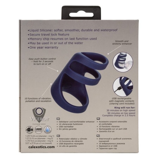 CEN - Viceroy Triple Vibro Ring - Blue photo