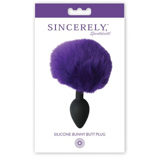 Sportsheets - Sincerely Silicone Bunny Butt Plug - Purple photo