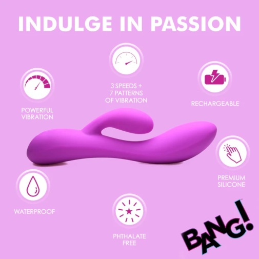 Bang! - 10X Flexible Rabbit Vibrator - Purple photo