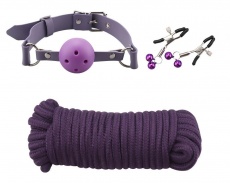 MT - Slave Training Bondage Set - Purple & Black photo