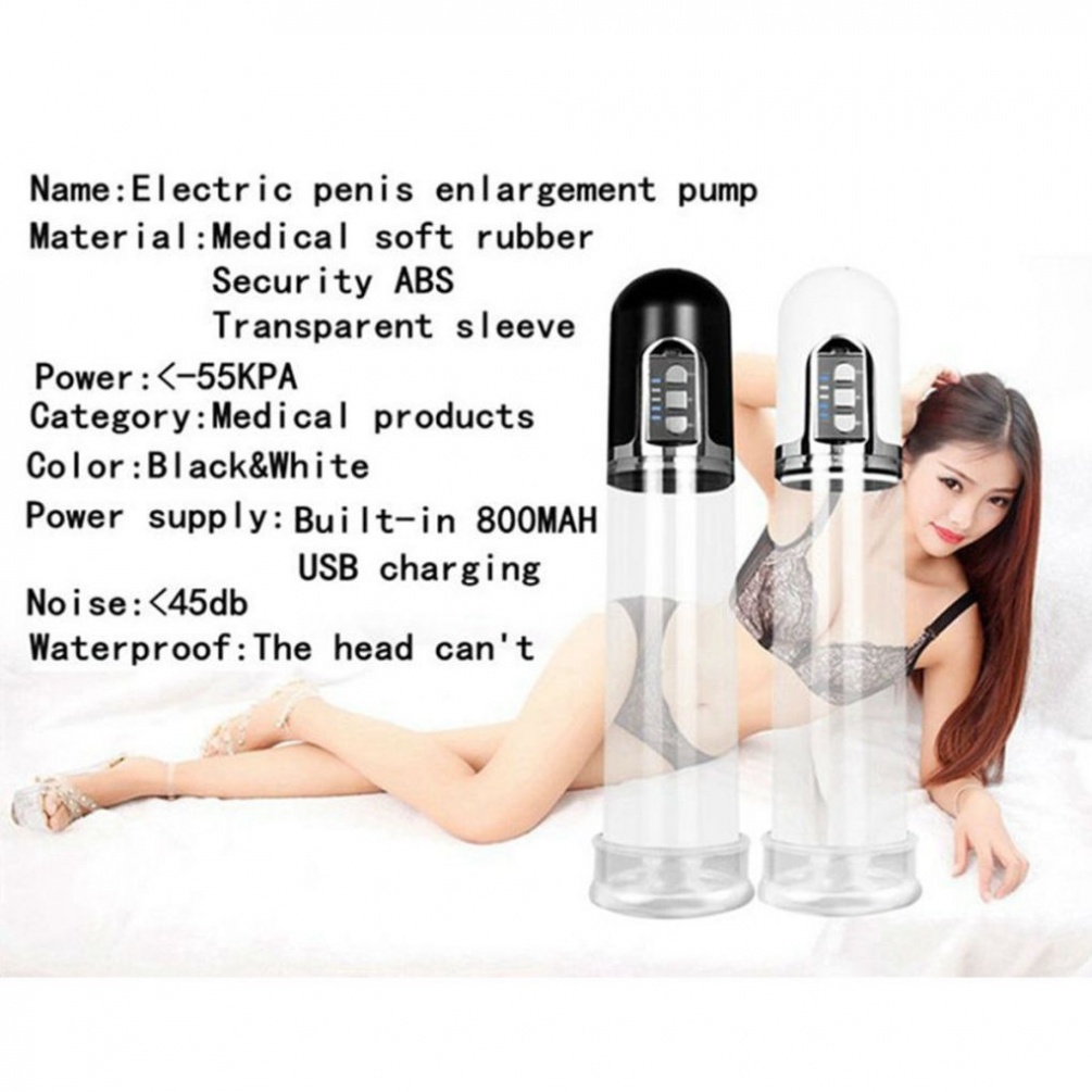 Magic Love - X-Men - USB Rechargeable Auto Penis Pump and Masturbator TPR - White photo-7