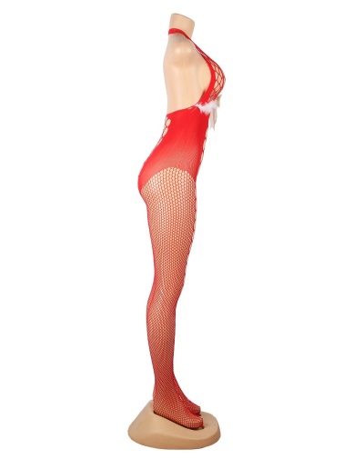 Ohyeah - Christmas Fluffy Bodystocking - Red photo