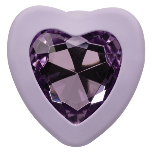CEN - First Time 心形水晶 後庭塞 2件套裝 - 紫色 照片