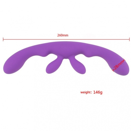 MT - Silicone Double Dildo 90x28mm - Purple photo