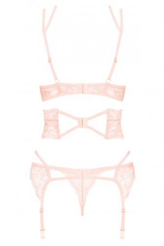 Obsessive - Frivolla 4-pcs Set - Pink - S/M photo